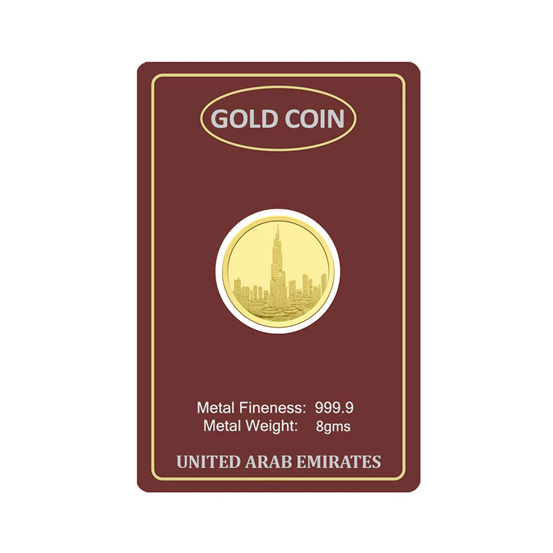 Gold 8 Gram Coin 24KT 999.9 Purity - FKJCON24KU4013 - Image 2