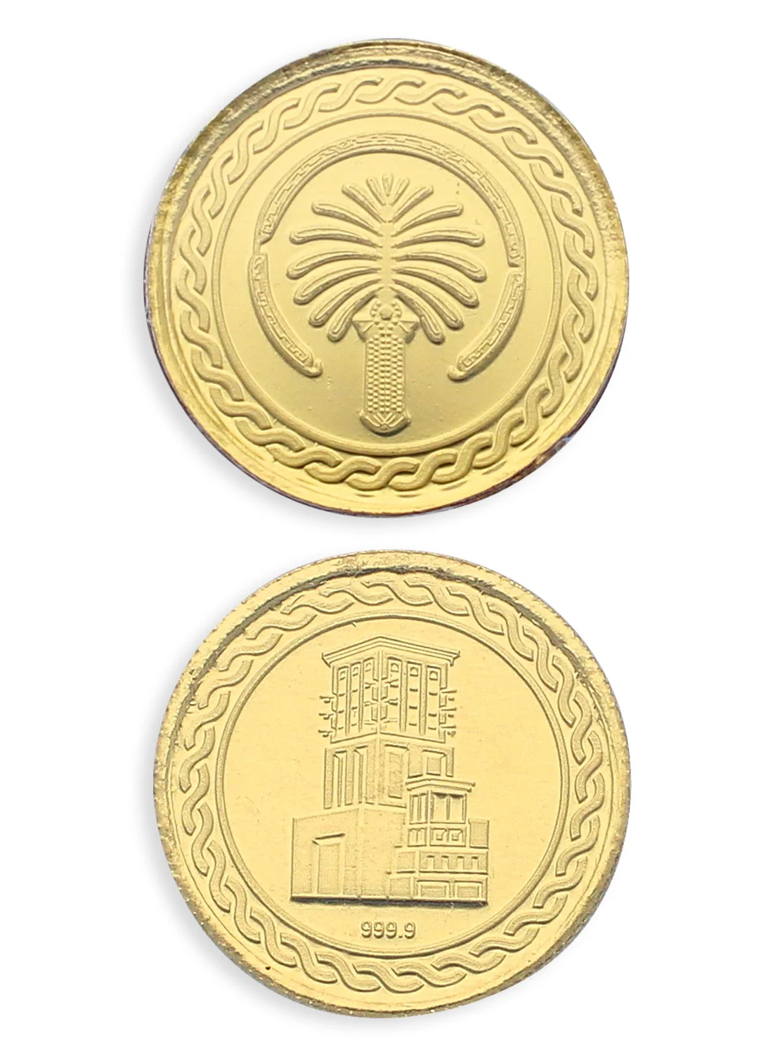 Gold 8 Gram Dubai Palm Coin 24KT 999.9 Purity - FKJCON24KU4014 - Image 6