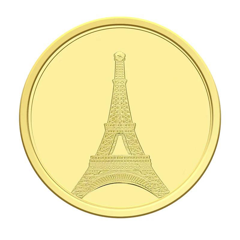 Gold 8 Grams Eiffel Tower Coin 24KT 999.9 Purity - FKJCON24K2279 - Image 4