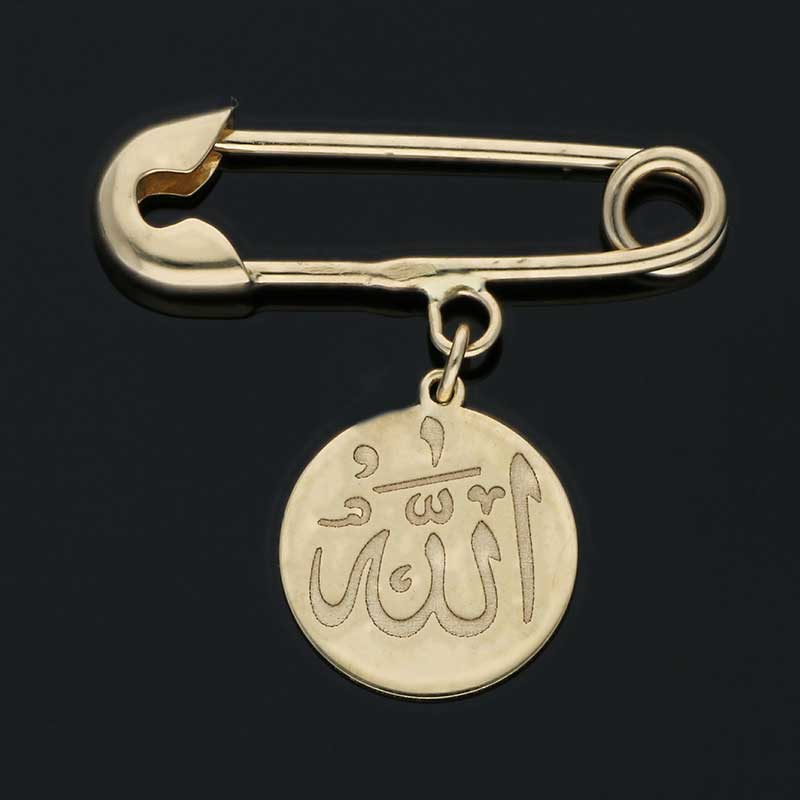 Gold Allah Brooch 18KT - FKJBRCH4000 - Image 2