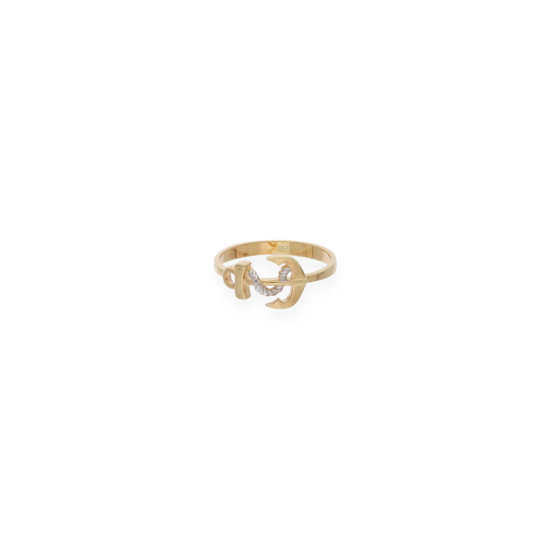 Gold Anchor Shaped Ring 18KT - FKJRN18KU6138 - Image 4