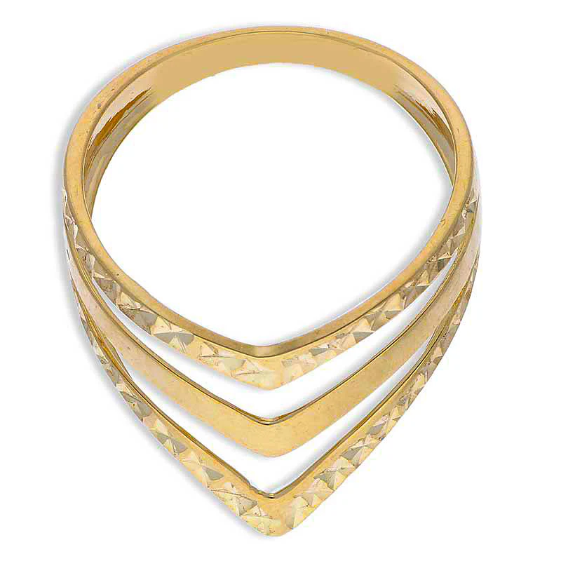 Gold Arrow Shaped Ring 18KT - FKJRN18KU2081 - Image 4
