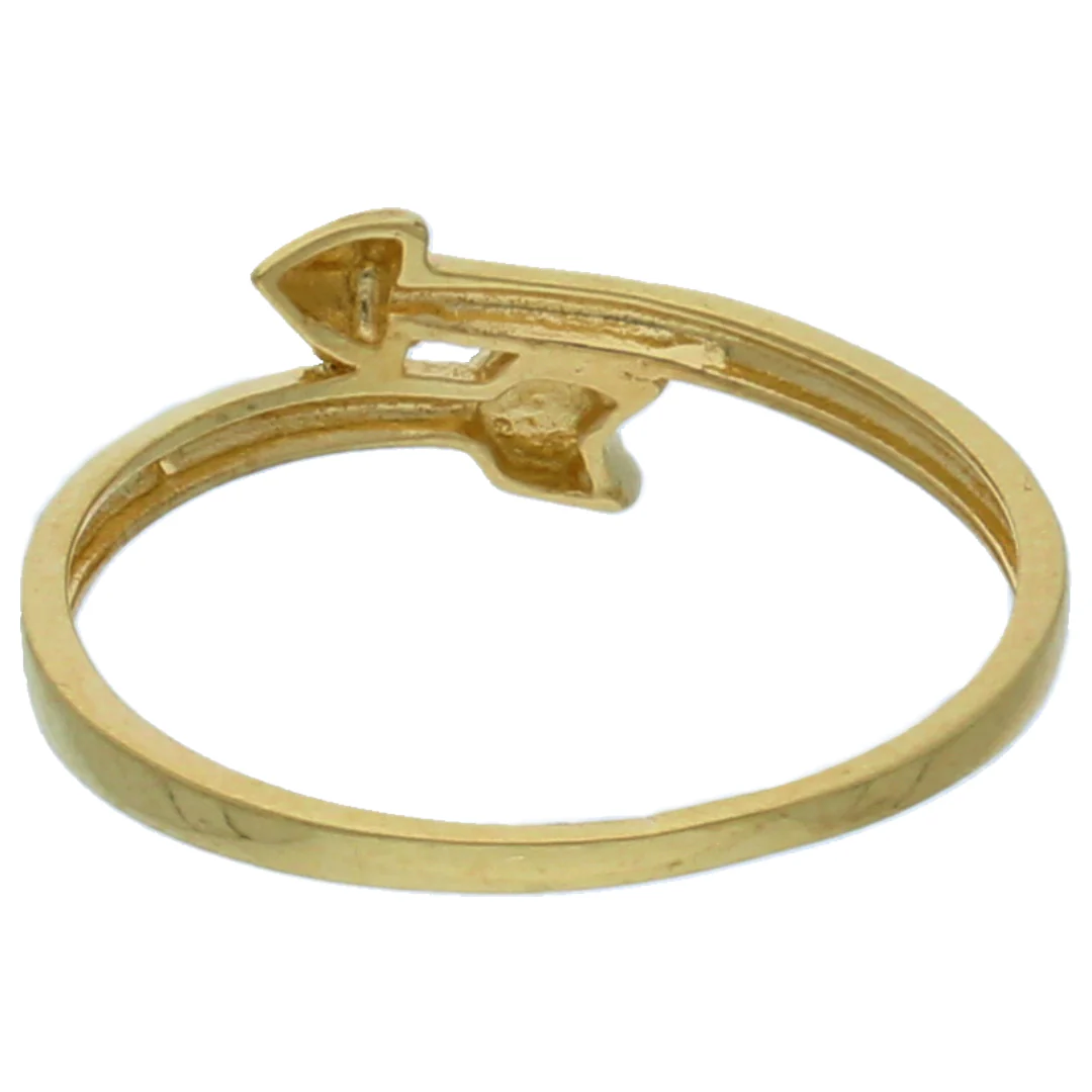 Gold Arrow Shaped Ring 18KT - FKJRN18KU6378 - Image 2