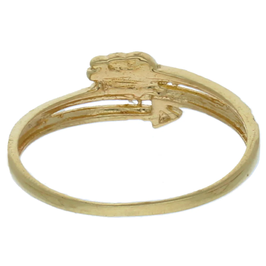 Gold Arrow Shaped Ring 18KT - FKJRN18KU6382 - Image 2