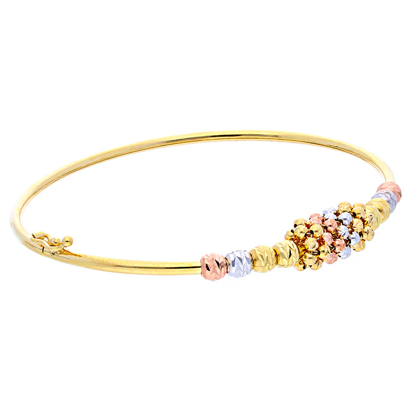 Gold Balls Bangle in 18KT - FKJBNG18KU2006 - Image 2