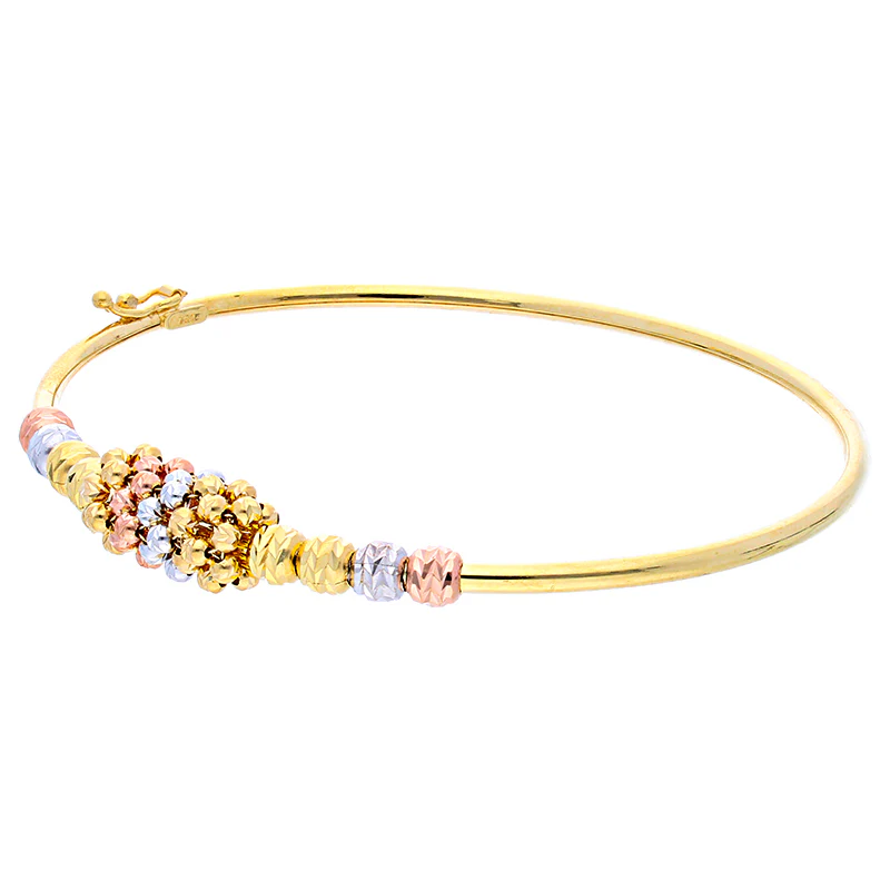 Gold Balls Bangle in 18KT - FKJBNG18KU2006 - Image 3