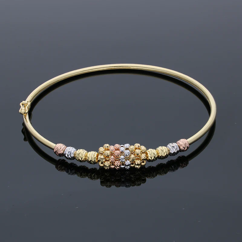 Gold Balls Bangle in 18KT - FKJBNG18KU2006 - Image 4