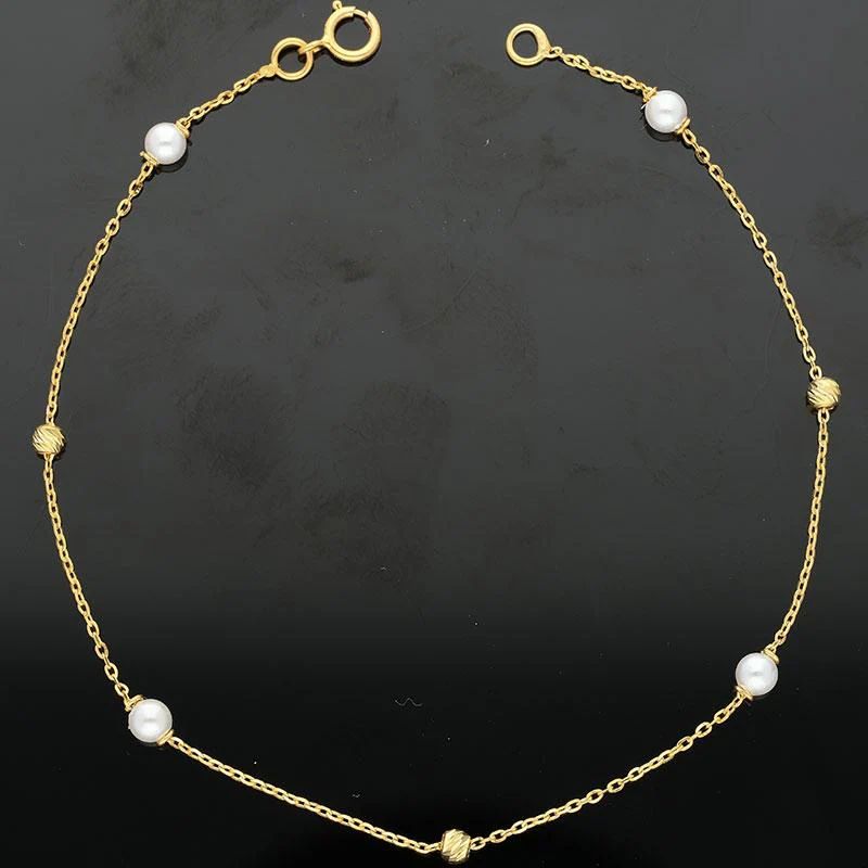 Gold Balls Bracelet 21KT - FKJBRL21K2273 - Image 3