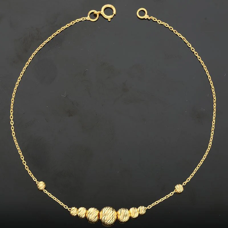 Gold Balls Bracelet 21KT - FKJBRL21K2275 - Image 2