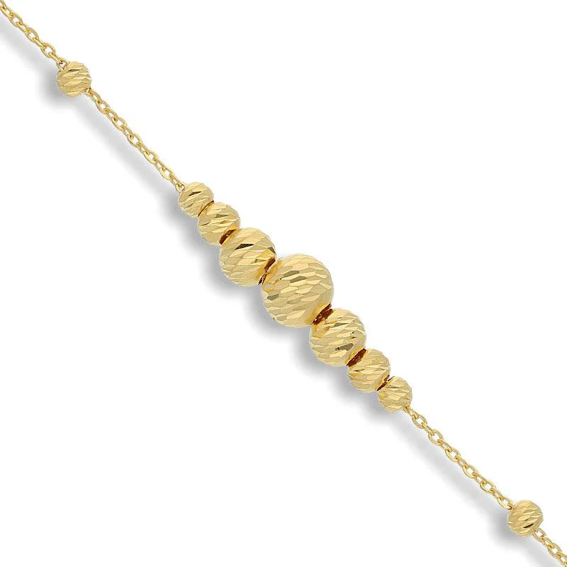 Gold Balls Bracelet 21KT - FKJBRL21K2275 - Image 3