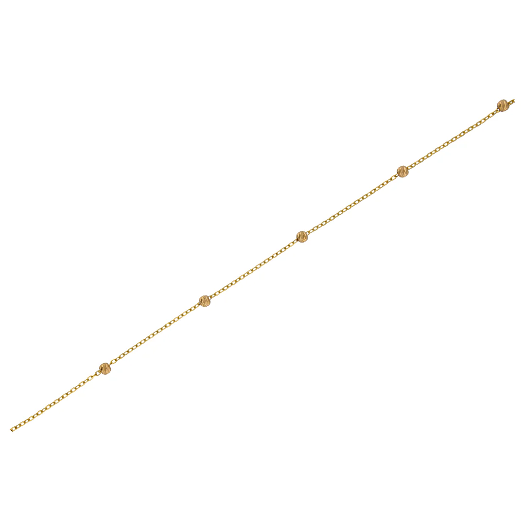 Gold Beaded Bracelet 18KT - FKJBRL21KU6545 - Image 2