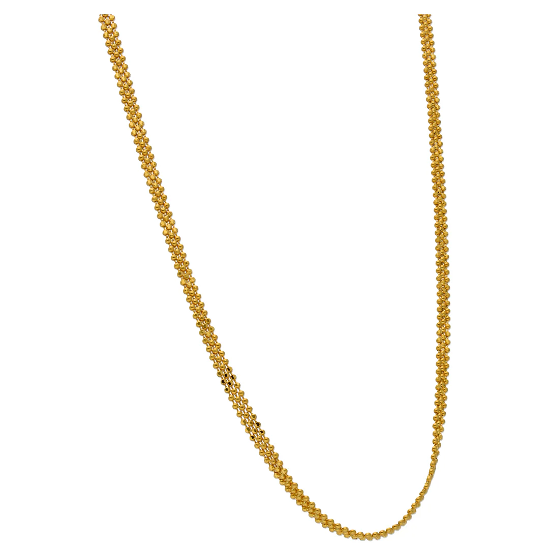 Gold Beaded Chain 22KT - FKJCN22KU6628 - Image 2