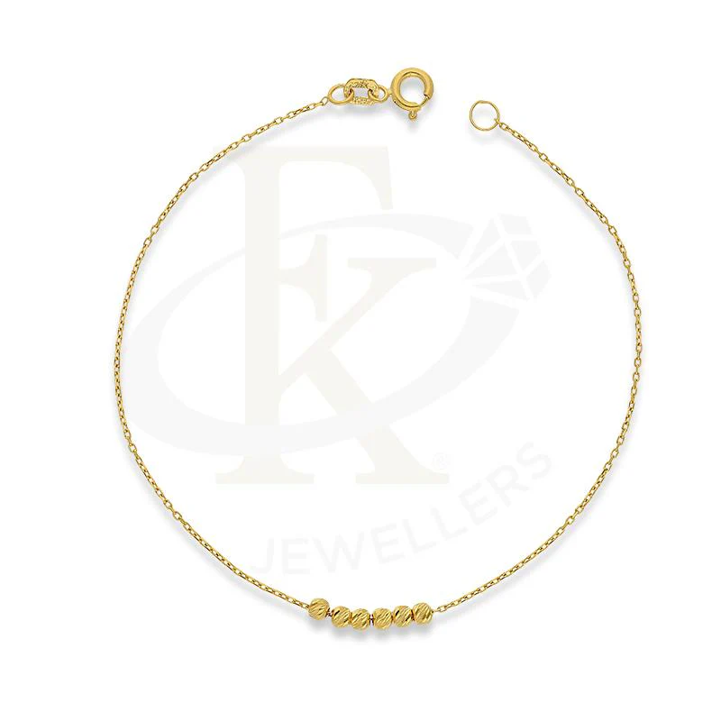 Gold Beads Bracelet 21KT - FKJBRL21K2392