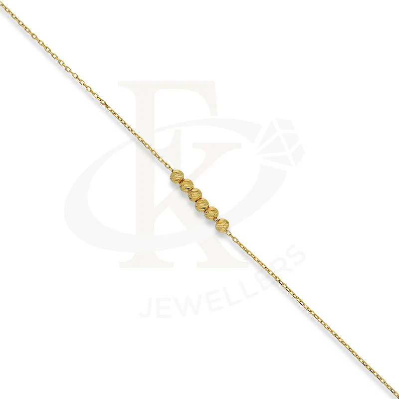 Gold Beads Bracelet 21KT - FKJBRL21K2392 - Image 2