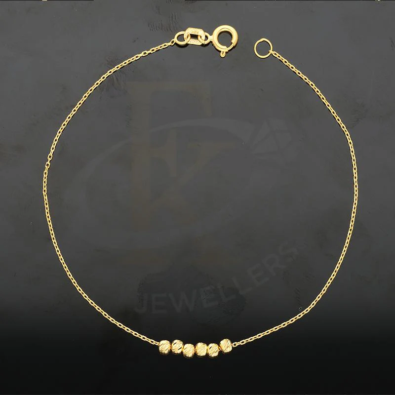 Gold Beads Bracelet 21KT - FKJBRL21K2392 - Image 3