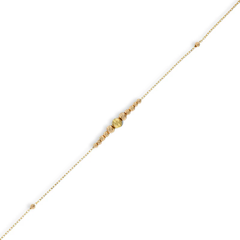 Gold Beads Bracelet 21KT - FKJBRL21KU6032 - Image 2