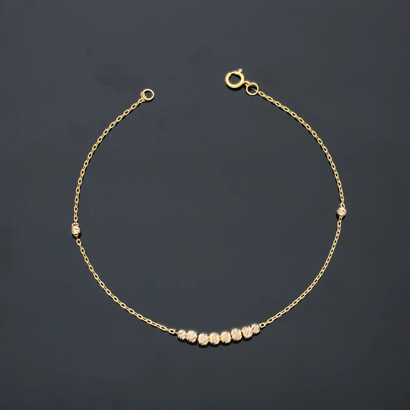 Gold Beads Bracelet 21KT - FKJBRL21KU6033 - Image 3
