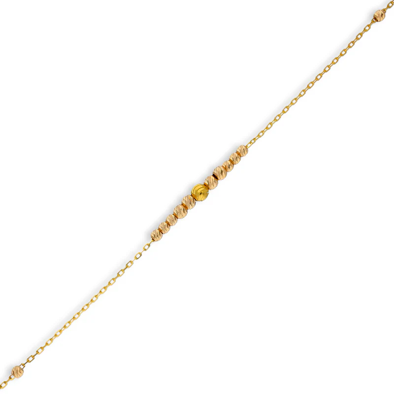 Gold Beads Bracelet 21KT - FKJBRL21KU6038 - Image 2