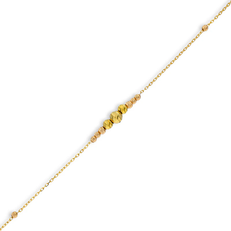 Gold Beads Bracelet 21KT - FKJBRL21KU6039 - Image 2