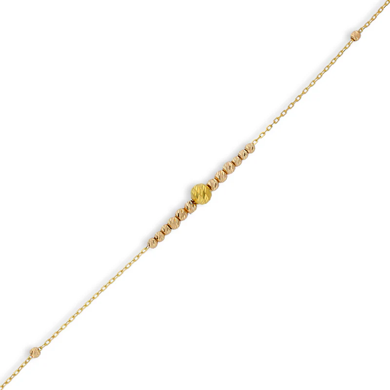 Gold Beads Bracelet 21KT - FKJBRL21KU6042 - Image 2