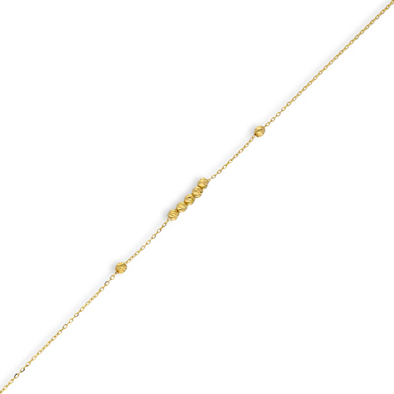 Gold Beads Bracelet 21KT - FKJBRL21KU6058 - Image 2