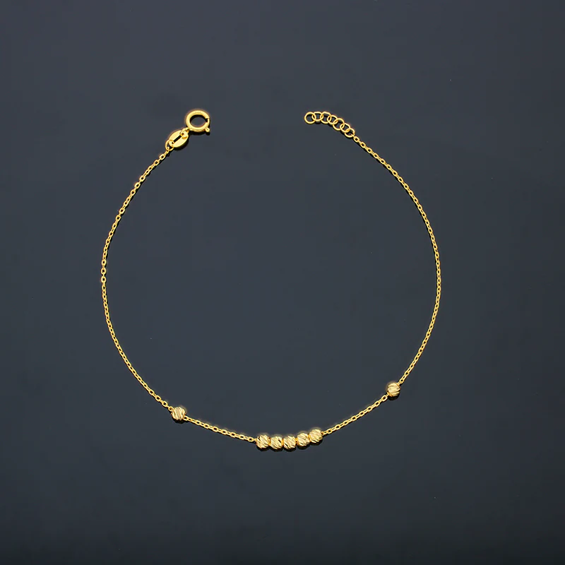 Gold Beads Bracelet 21KT - FKJBRL21KU6058 - Image 3