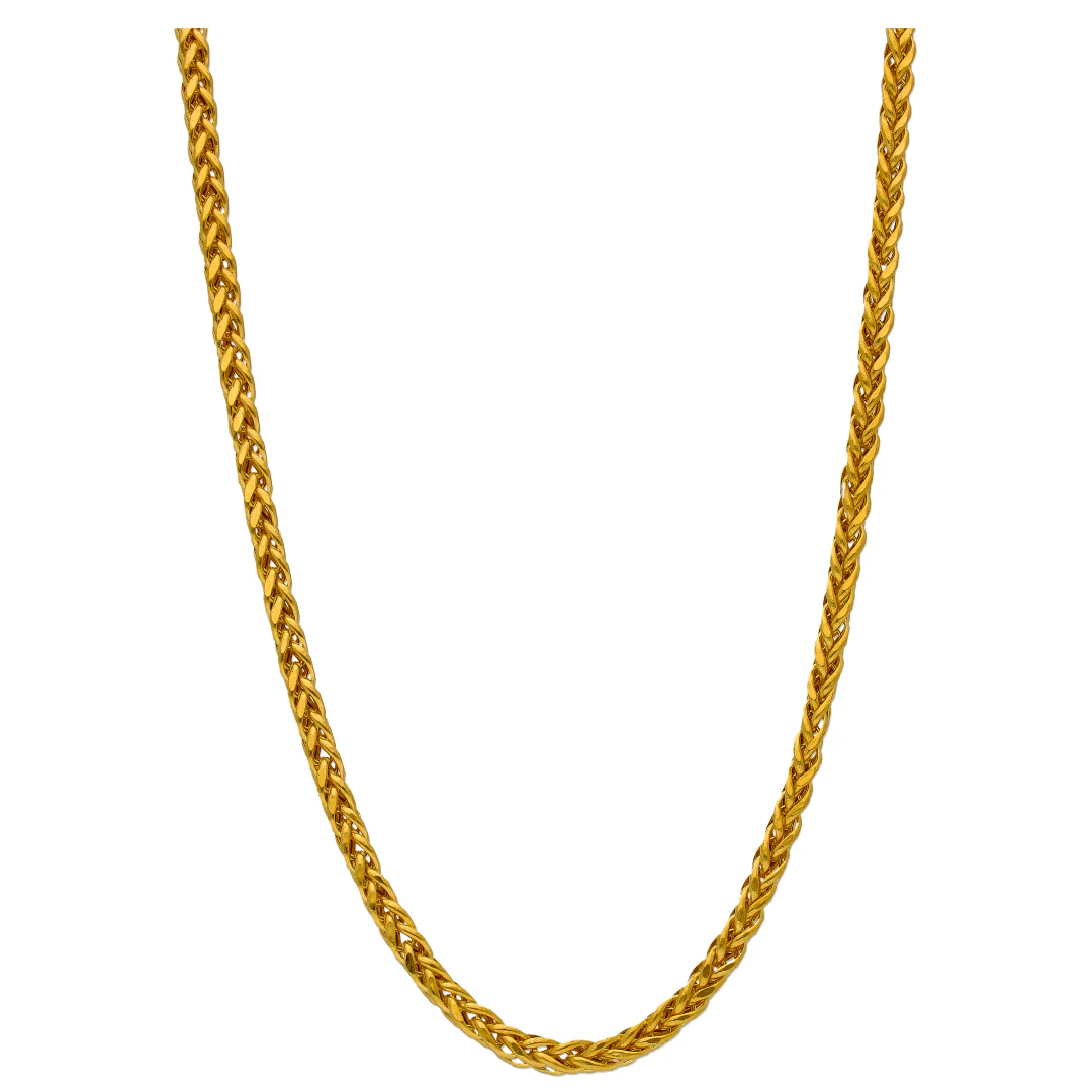 Gold Braided Chain 22KT - FKJCN22KU6633 - Image 2