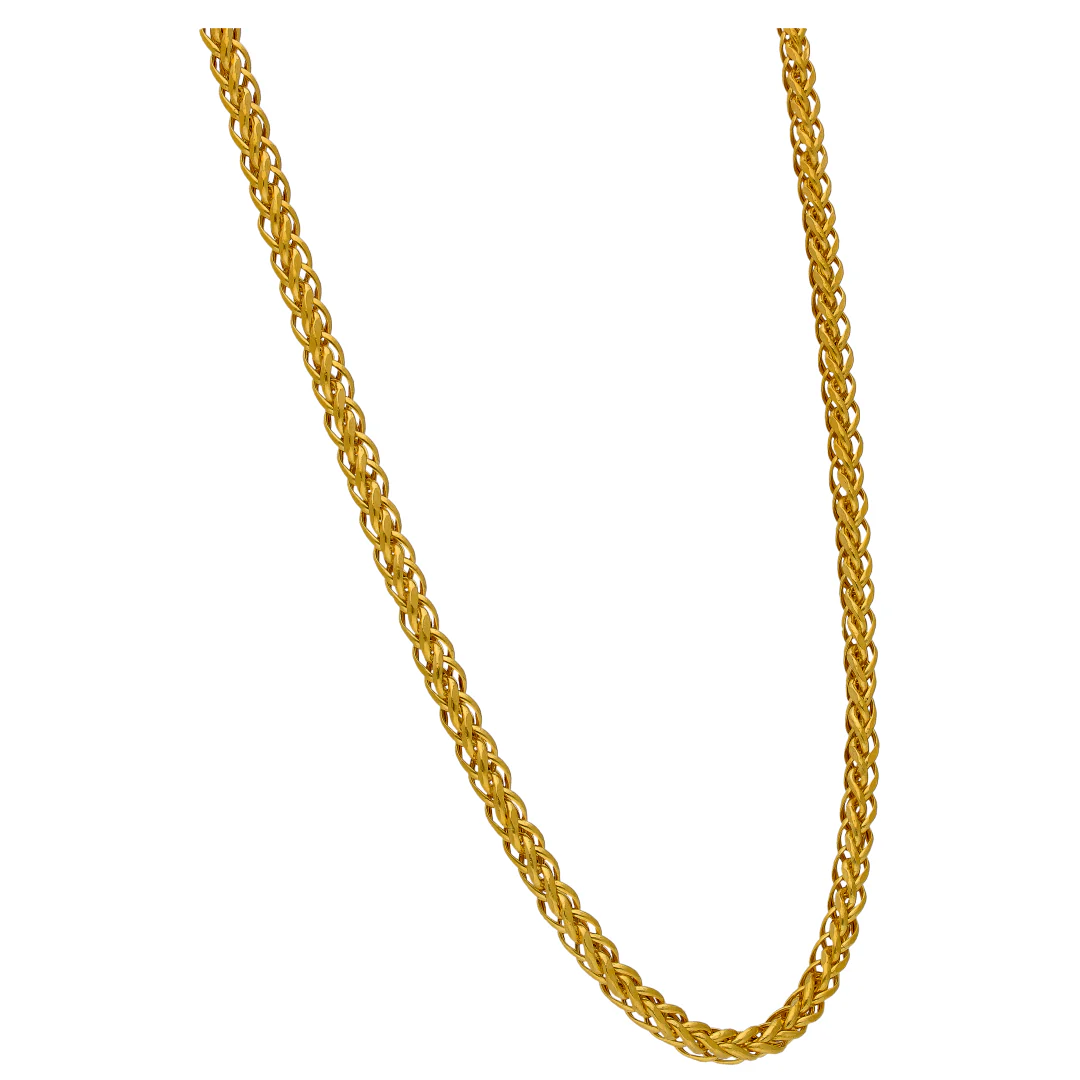 Gold Braided Chain 22KT - FKJCN22KU6633 - Image 3