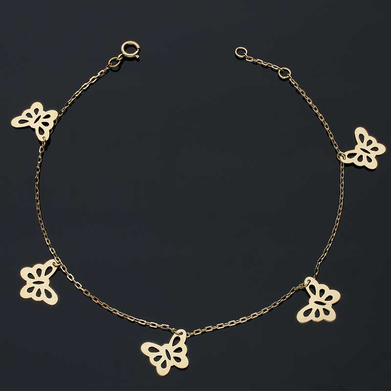 Gold Butterflies Bracelet 18KT - FKJBRL18KU1035 - Image 3