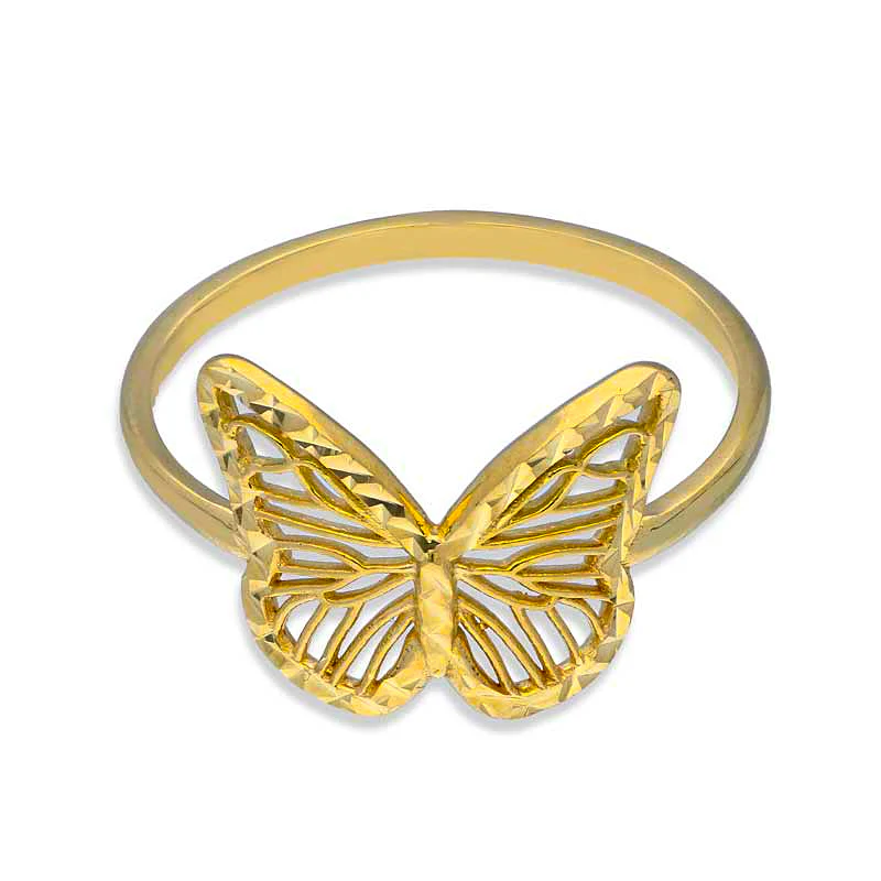 Gold Butterfly Ring 18KT - FKJRN18KU2095 - Image 2