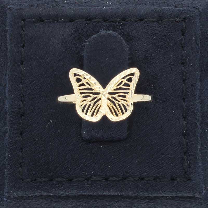 Gold Butterfly Ring 18KT - FKJRN18KU2095 - Image 7