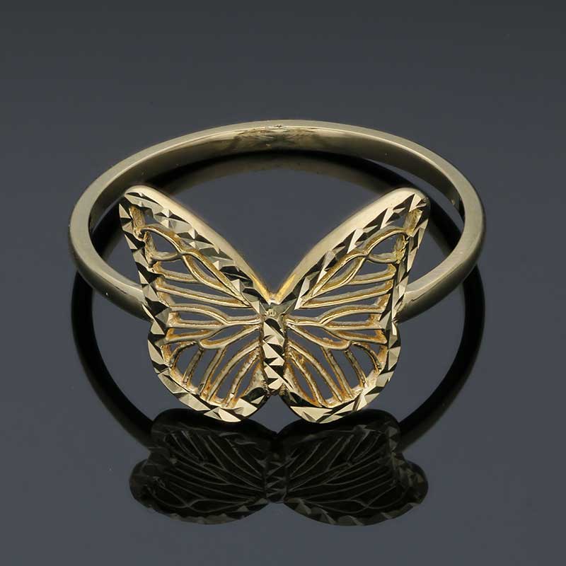 Gold Butterfly Ring 18KT - FKJRN18KU2095 - Image 8