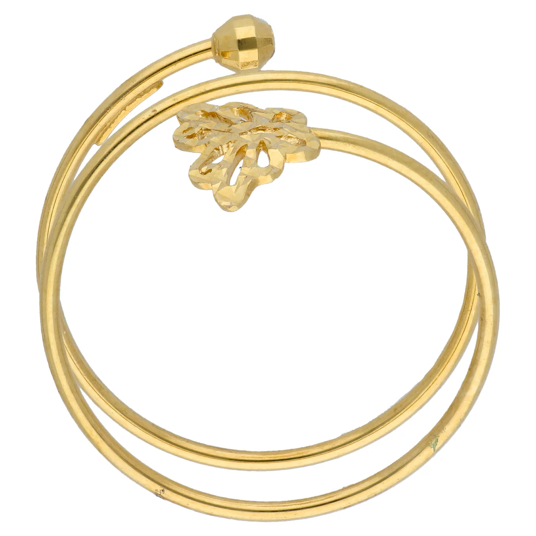 Gold Butterfly Spiral Shaped Ring 18KT - FKJRN18KU6540 - Image 4