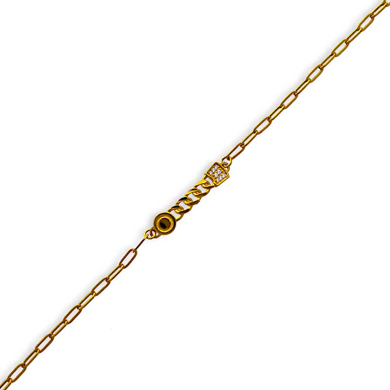 Gold Cable Link Bracelet 21KT - FKJBRL21KU6019 - Image 2