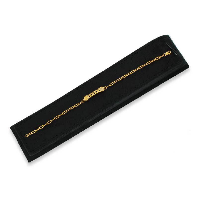 Gold Cable Link Bracelet 21KT - FKJBRL21KU6019 - Image 4