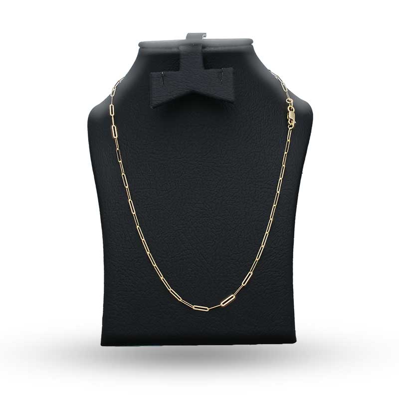 Gold 18 Inches Cable Link Chain 18KT - FKJCN18KU3003 - Image 3
