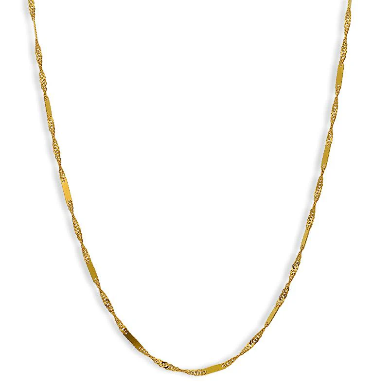 Gold 18 Inches Chain 21KT - FKJCN21K2412