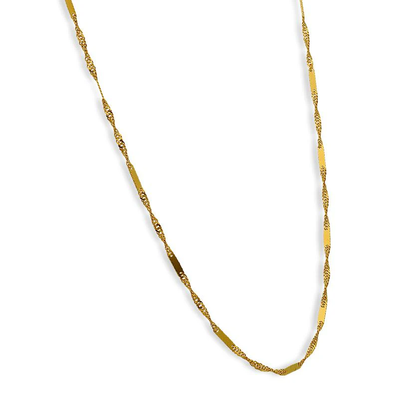 Gold 18 Inches Chain 21KT - FKJCN21K2412 - Image 2