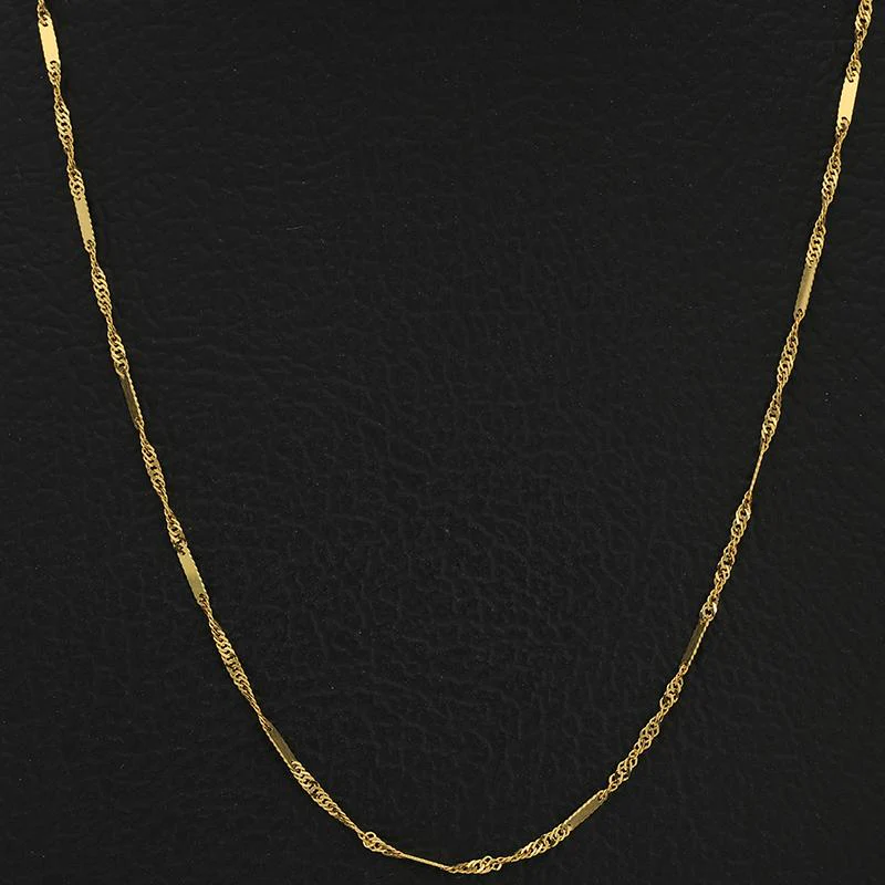 Gold 18 Inches Chain 21KT - FKJCN21K2412 - Image 3