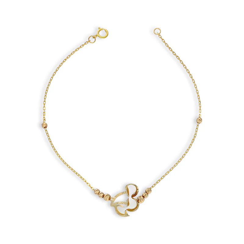 Gold Cherry Shaped Bracelet 21KT - FKJBRL21KU6029