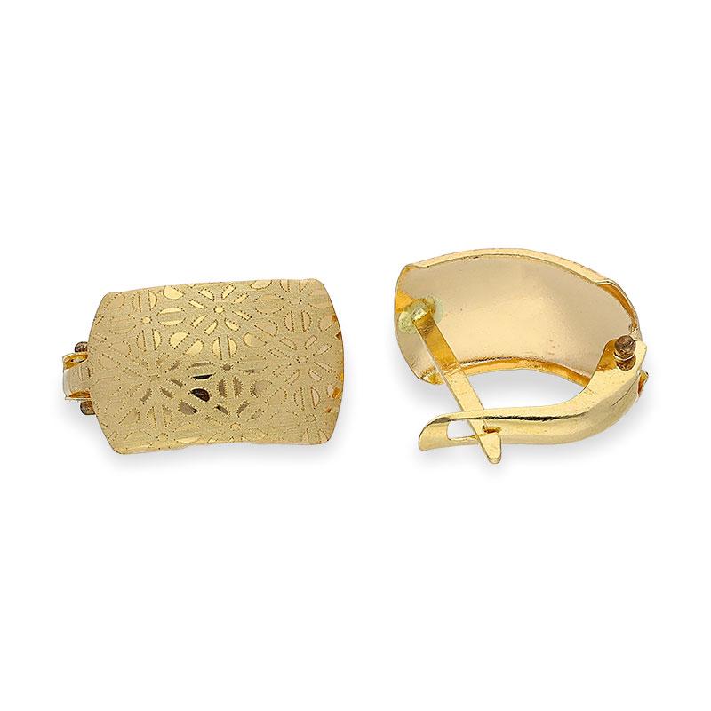 Gold Clip Earrings 18KT - FKJERN18K1904 - Image 6