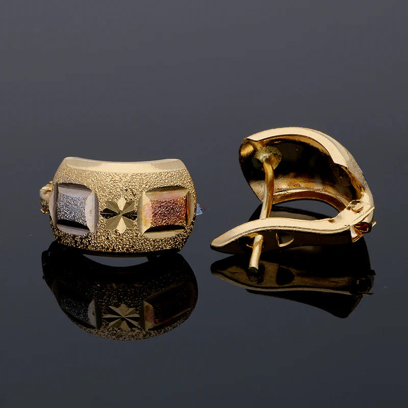 Gold Clip Earrings 18KT - FKJERN18KU3001 - Image 2