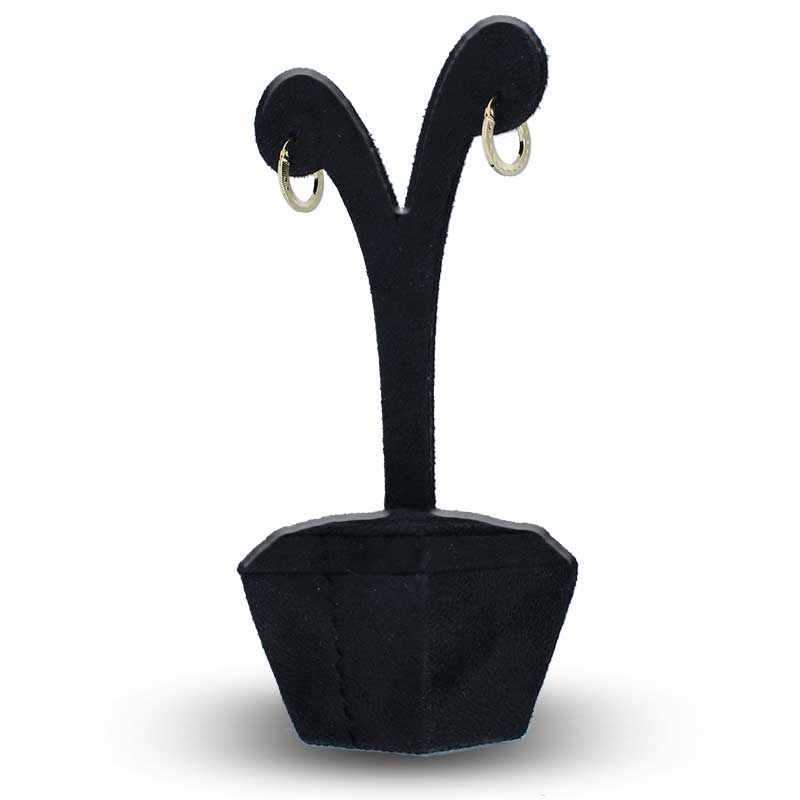 Gold Clip on Hoop Earrings 18KT - FKJERN18KU3089 - Image 4