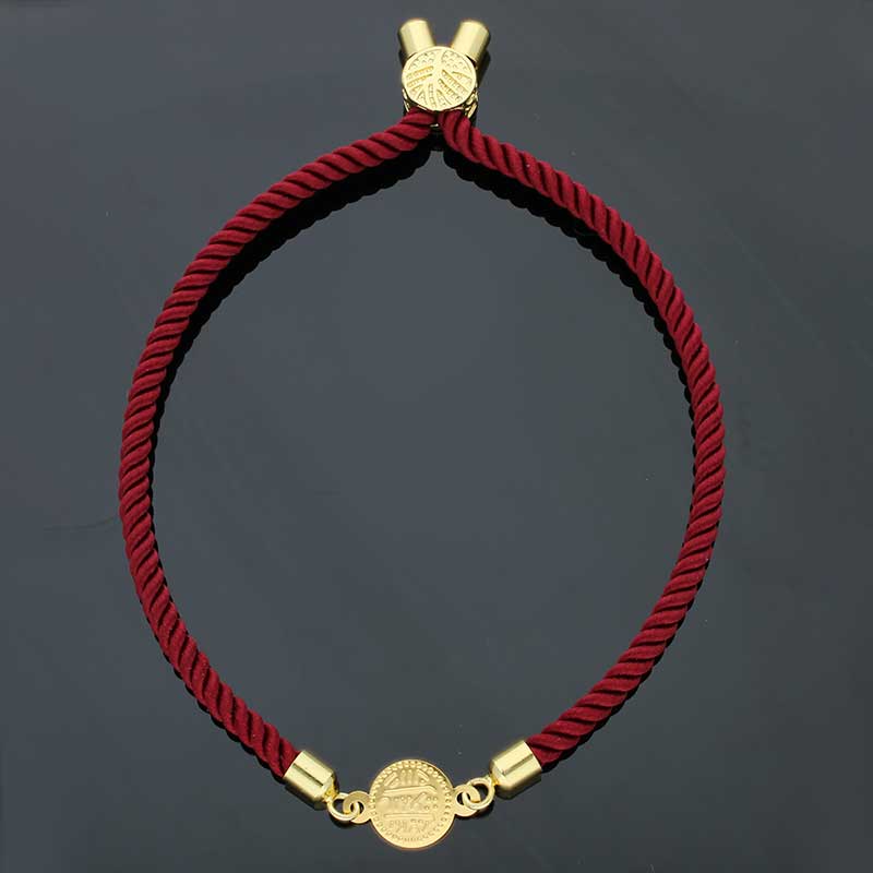 Gold Coin String Bracelet 21KT - FKJBRL21KU1076 - Image 2