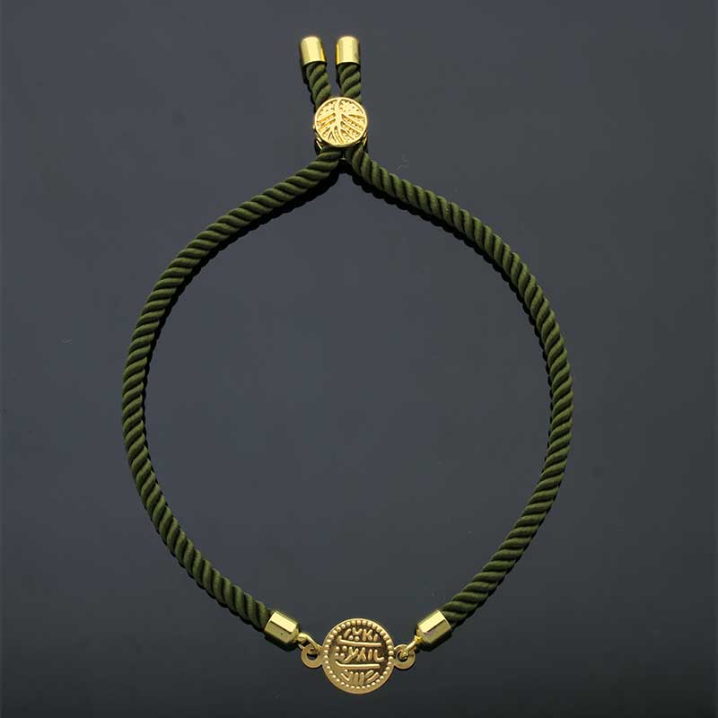 Gold Coin String Bracelet 21KT - FKJBRL21KU1084 - Image 2