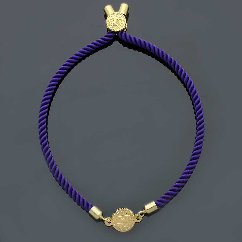 Gold Coin String Bracelet 21KT - FKJBRL21KU1107 - Image 2