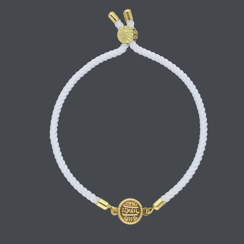 Gold Coin String Bracelet 21KT - FKJBRL21KU1061 - Image 2