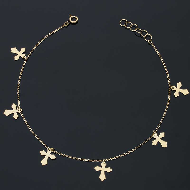 Gold Cross Bracelet 18KT - FKJBRL18KU1034 - Image 3