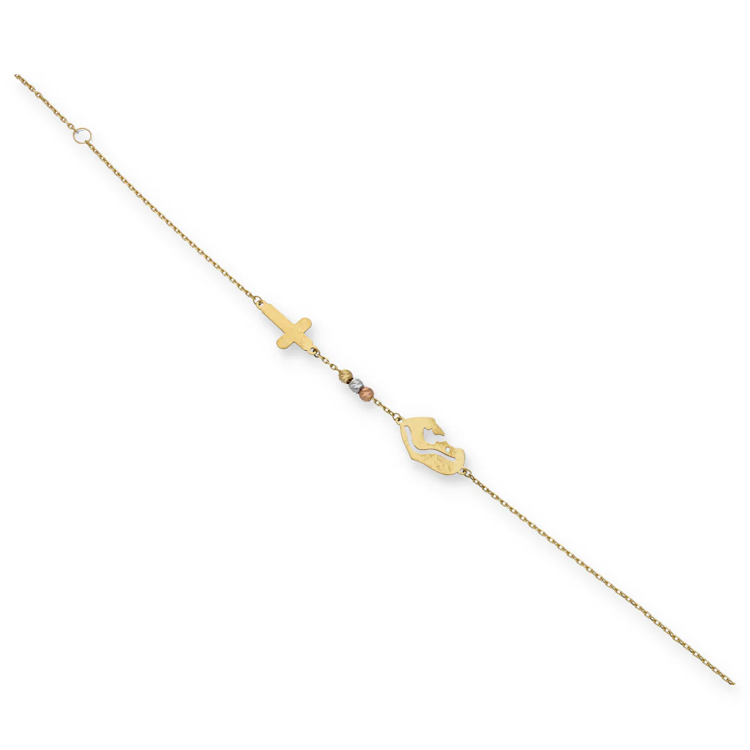 Gold Cross Bracelet 18KT - FKJBRL18KU6120 - Image 2