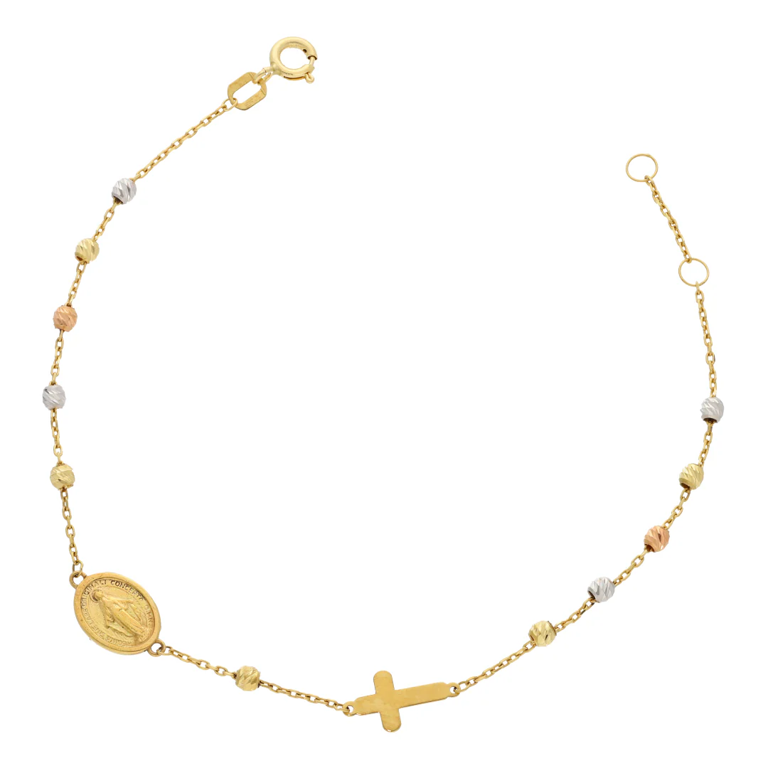 Gold Cross Bracelet 18KT - FKJBRL18KU6432 - Image 4